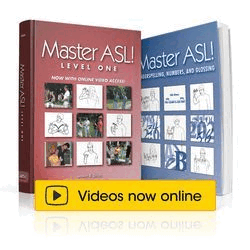 Master ASL! Level One Package; Textbook, Student Companion & 1-year free online access to the interactive vocabulary and over 1000 videos from the DVD