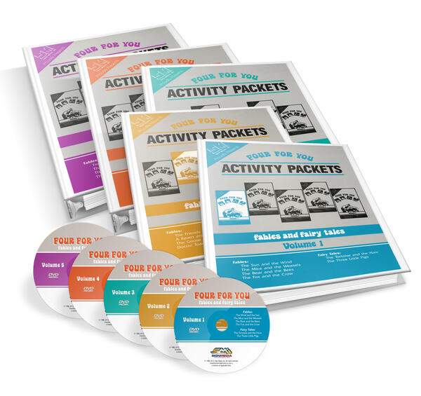 Four for You! Fables and Fairy Tales Series - DVD and Activity Packet Set